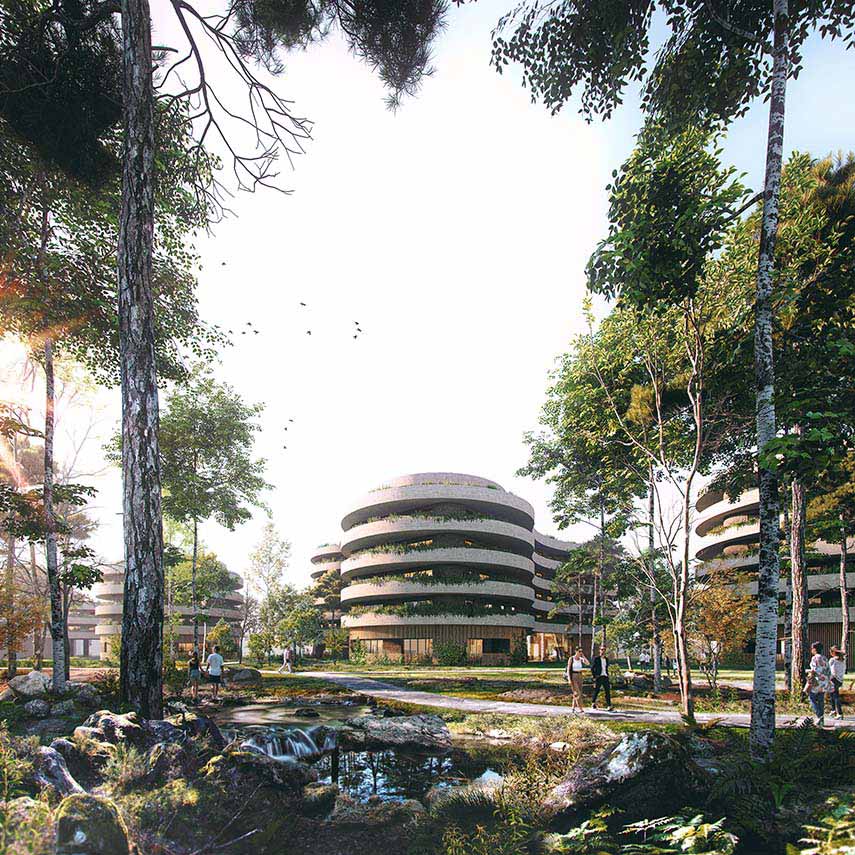 Nuevas conexiones entre el hogar y el entorno en Le mail en Vélizy-Villacoublay