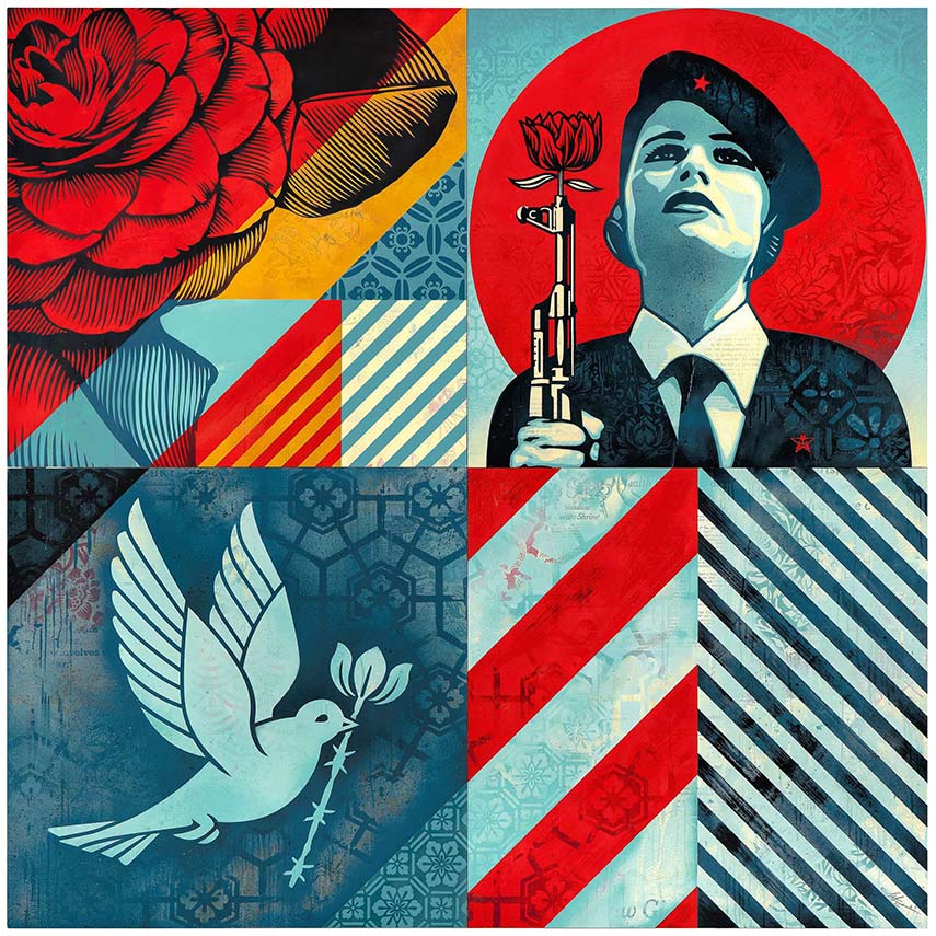 L'univers artistique de Shepard Fairey, Obey exposé à Milan.