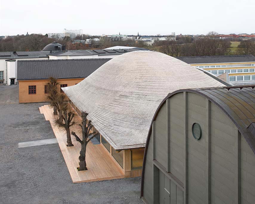 Use of unexplored properties of materials. Wisdome Stockholm Museum