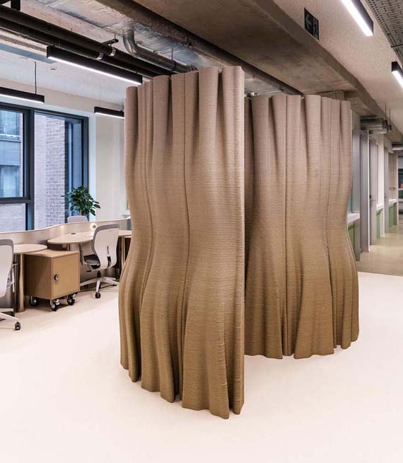 3D printed Biomimicry phone booth for acoustic well-being