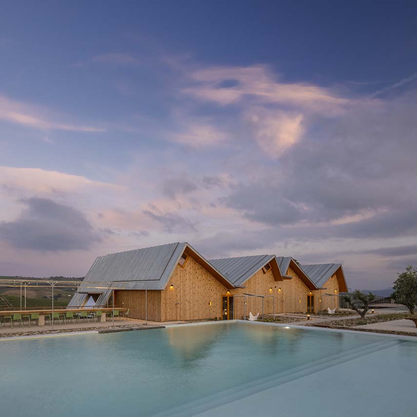 Structure d'accueil pour les visiteurs de la cave Quinta da Faísca
