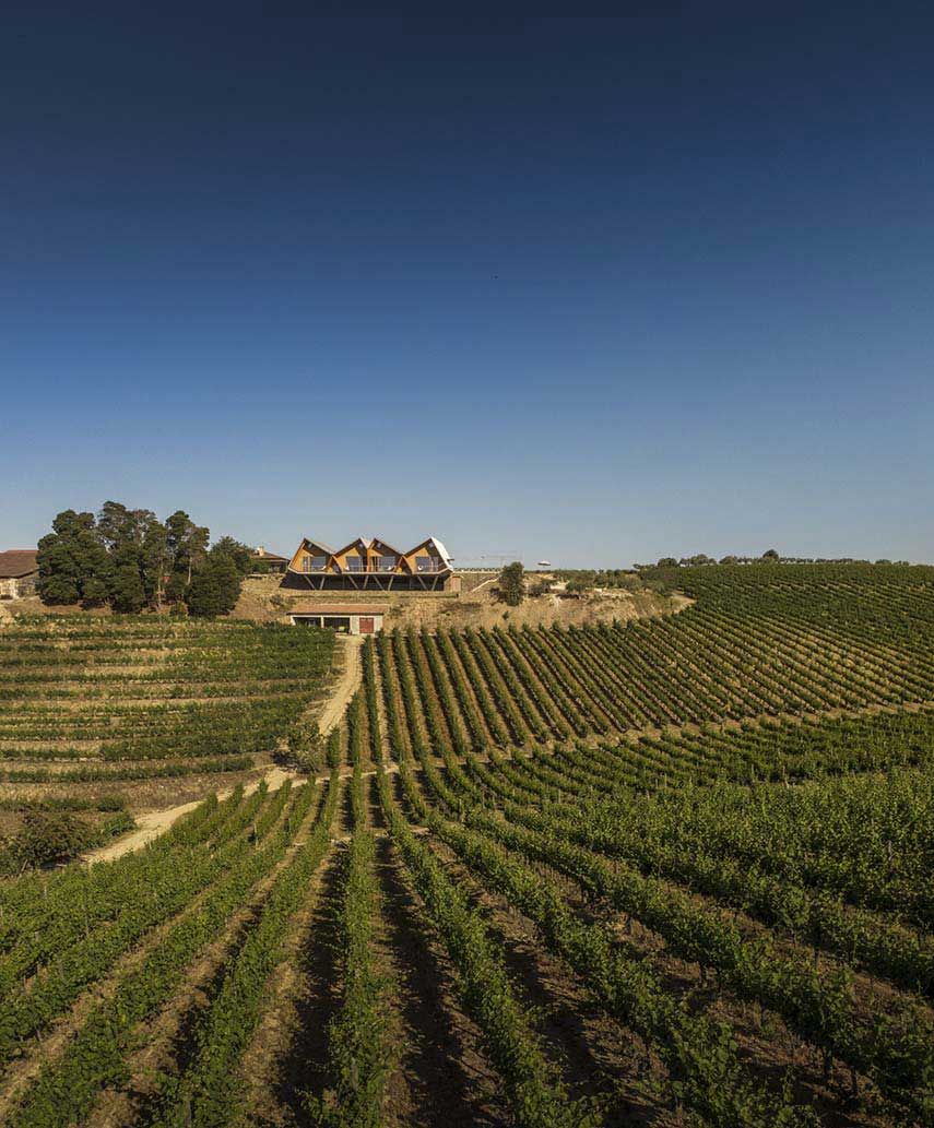 Structure d'accueil pour les visiteurs de la cave Quinta da Faísca