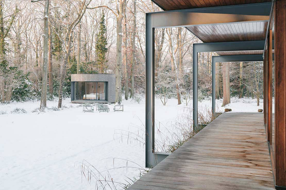 Suite LumiPod5 tra interno ed esterno nella tenuta di  Villa Besson