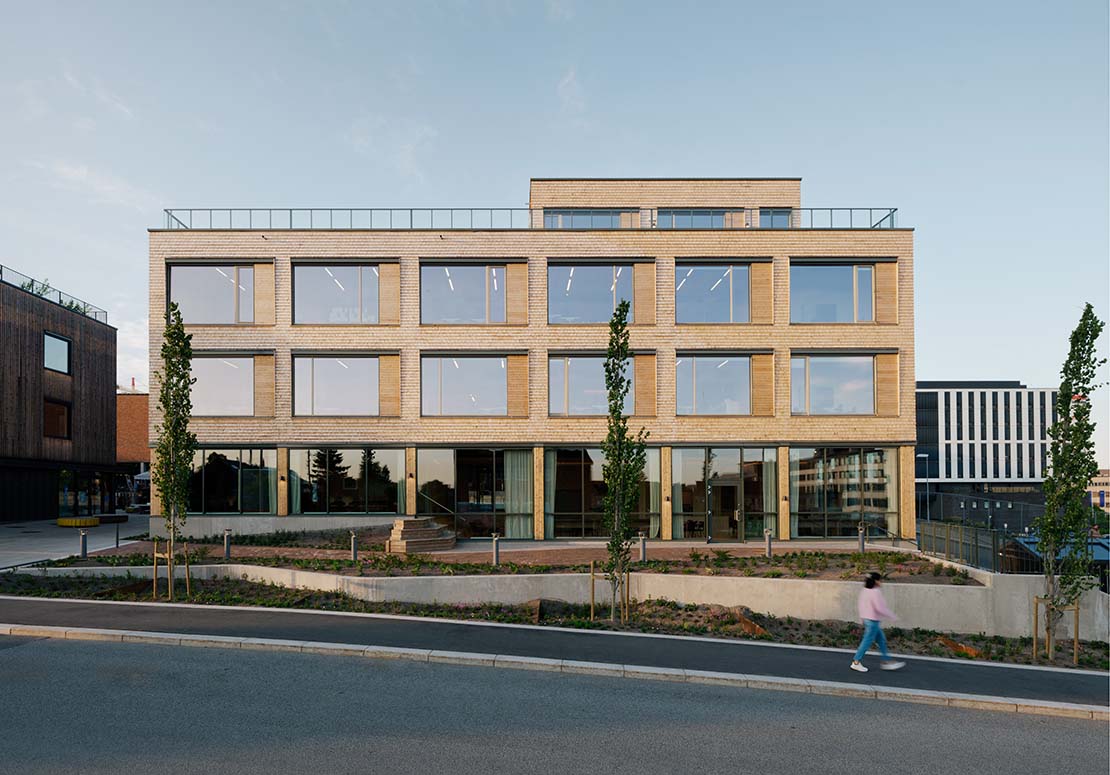 HasleTre: l’edificio commerciale smontabile e riciclabile in legno