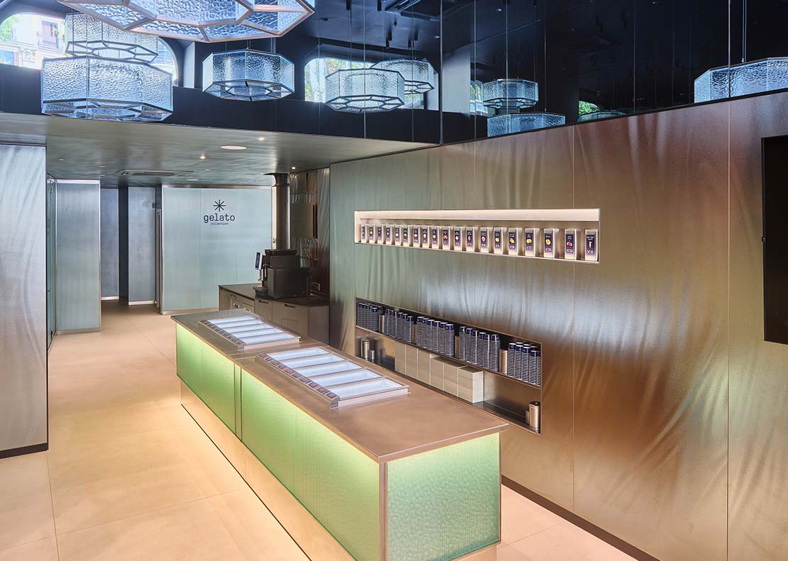 Interior design per ricette uniche. Gelato Collection a Barcellona