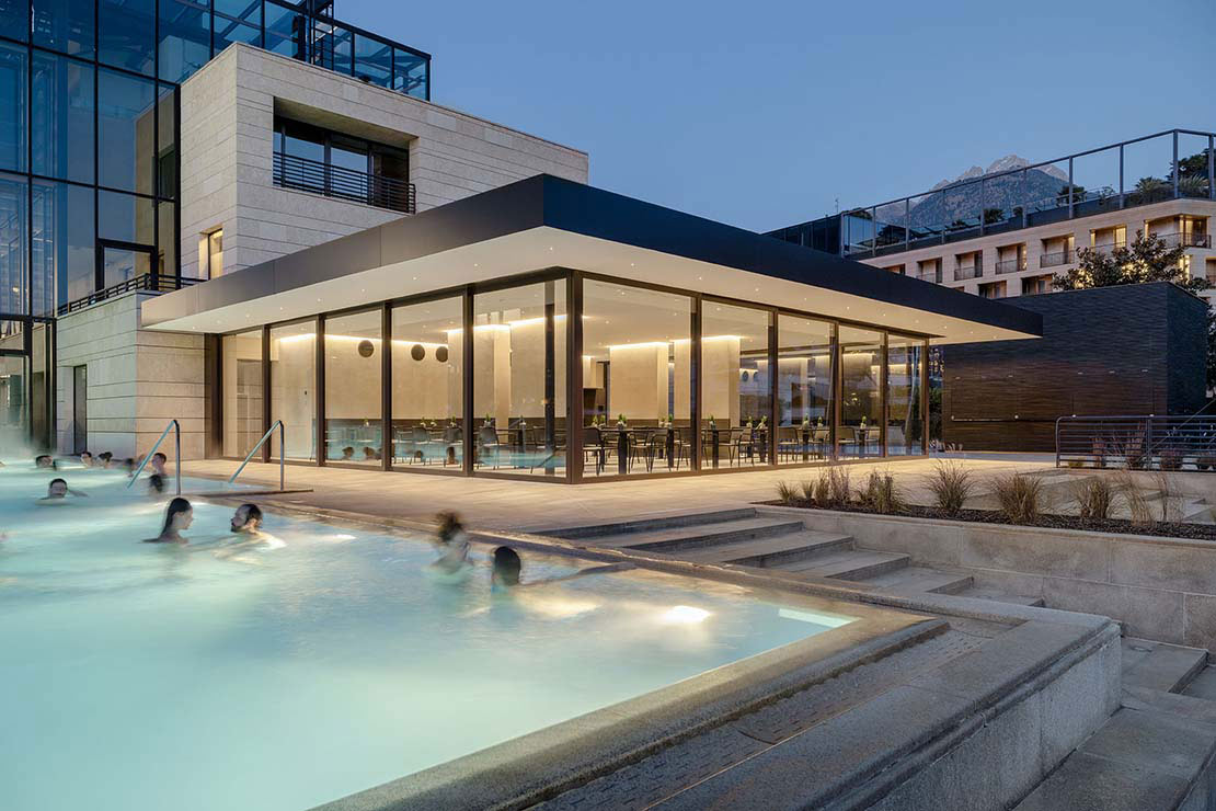 Nouveau Wintergarten des Thermes de Merano. Beauté et éco-durabilité