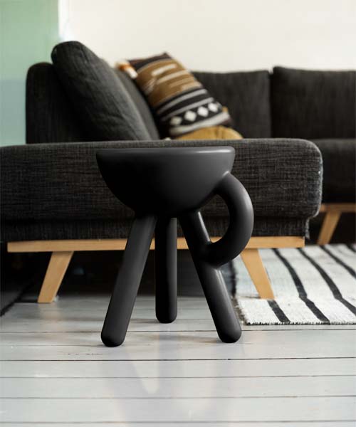 Tubby stool with a conceptual and witty design