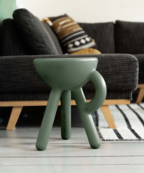Tubby stool with a conceptual and witty design