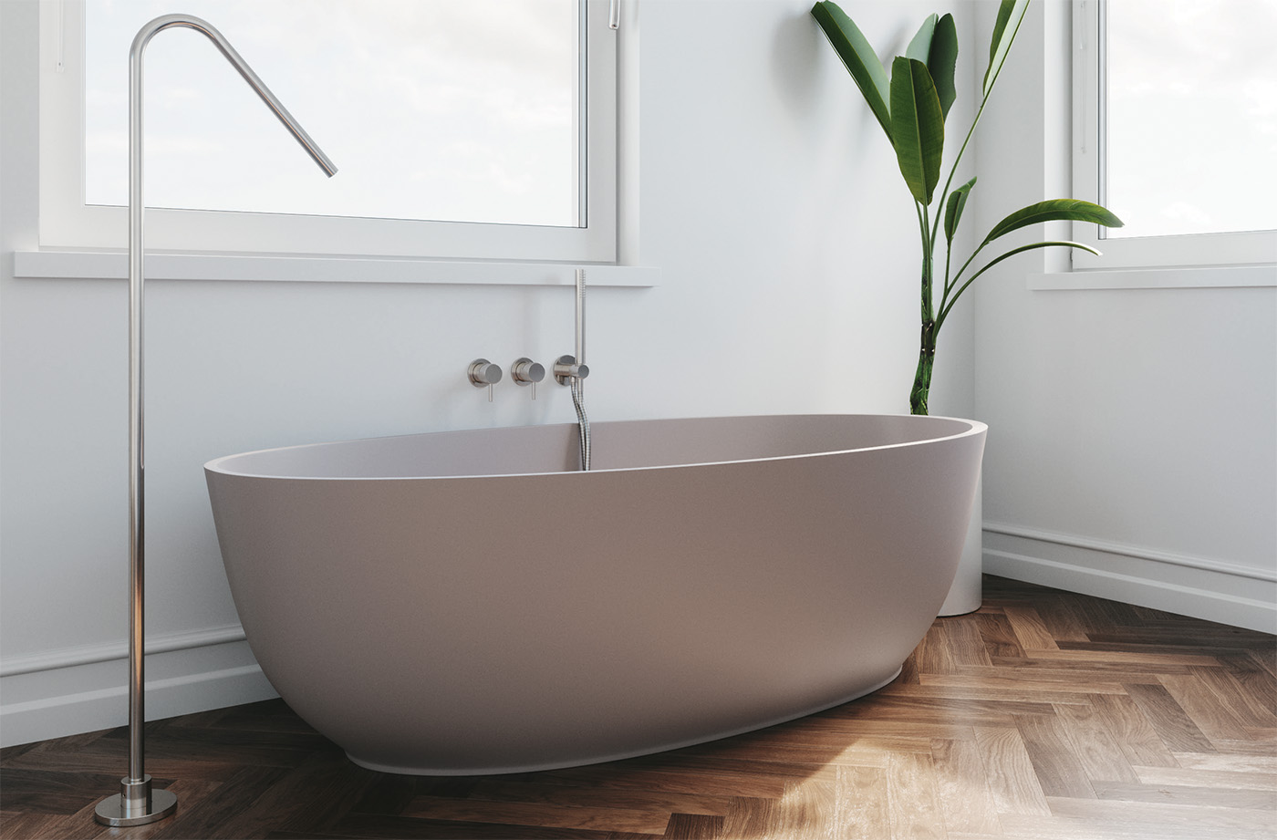 Vasca in Livin-Stone® serie Revolution SDR ceramiche
