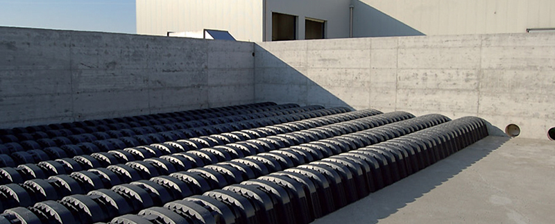 Air diffusion systems in biostabilization Geoplast biodegradation systems