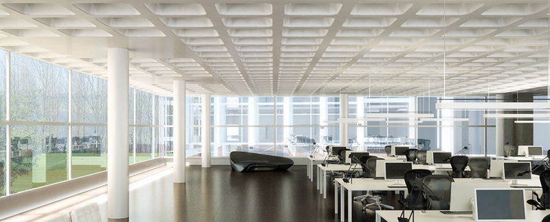 Office made with Skydome Geoplast floor formwork