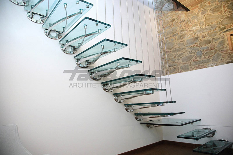Faraone Twin glass staircase