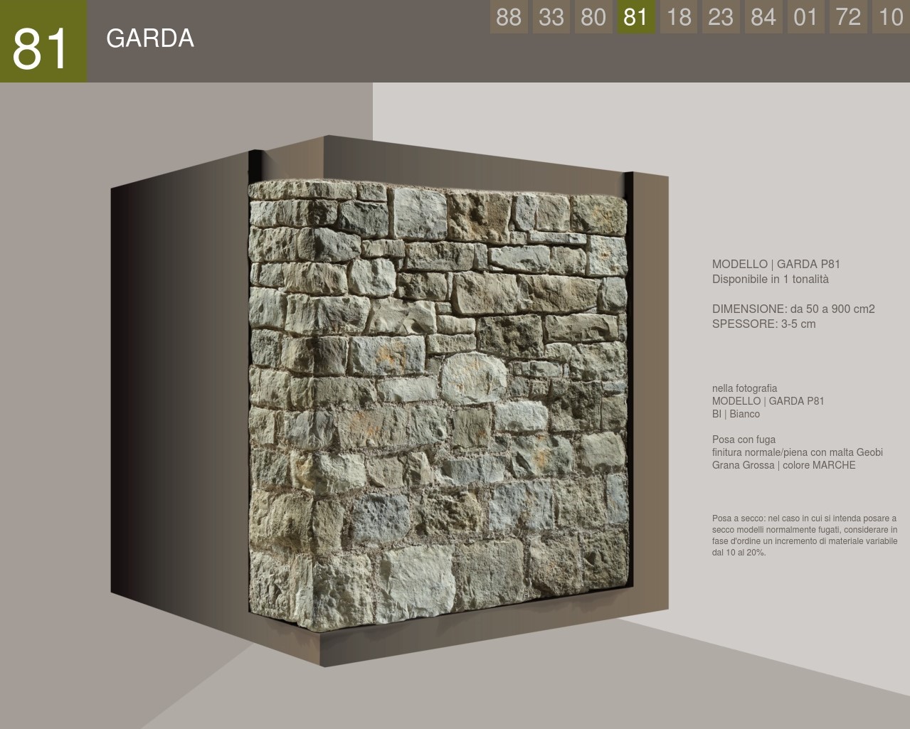 Garda Stone Facing Squared Profile model