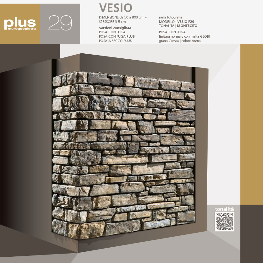 Stone Covering Panel Profile Vesio model