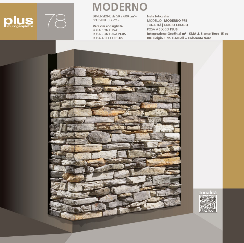 Stone Covering Panel Profile Moderno model
