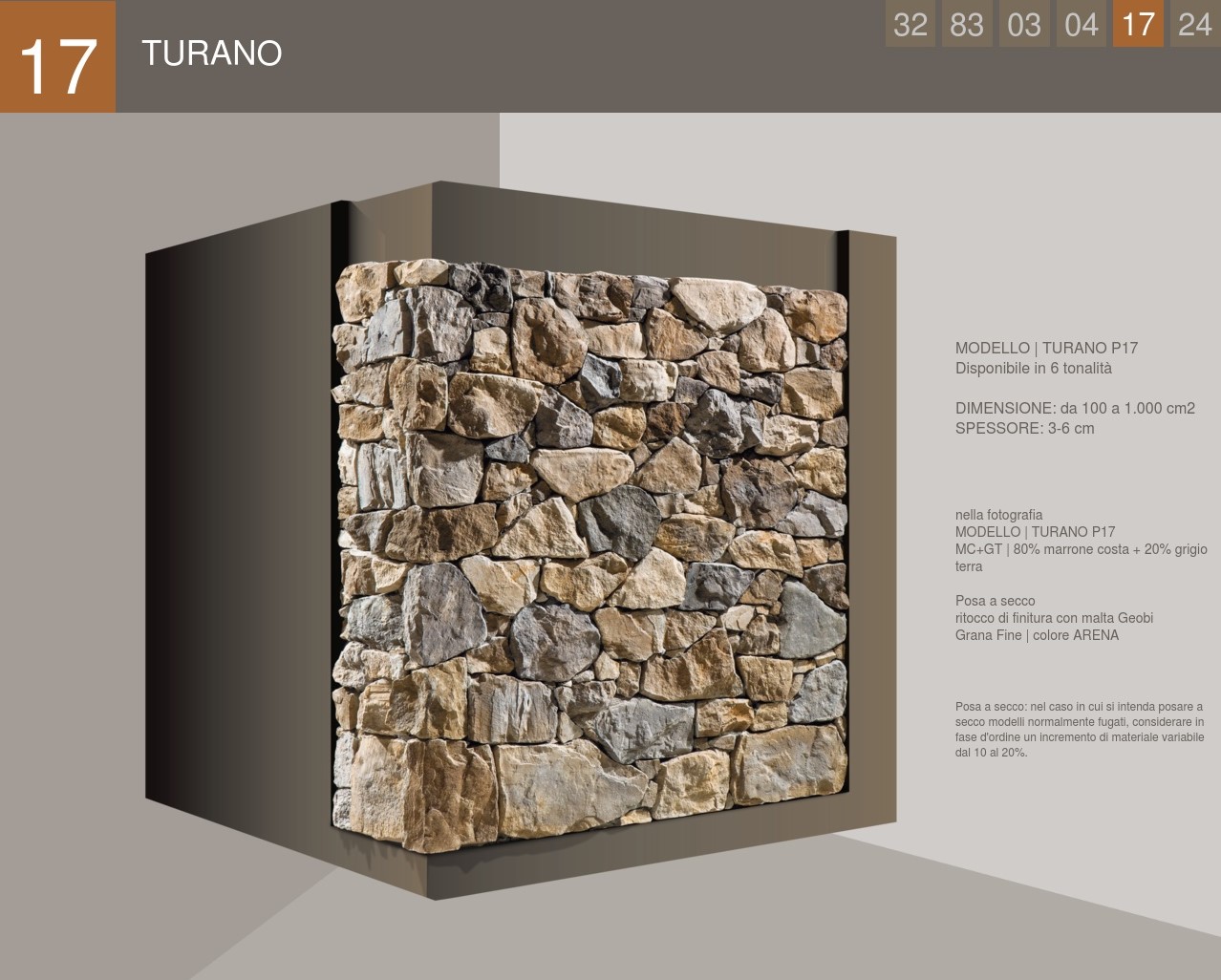 Stone Covering Profile Work uncertain Turano model