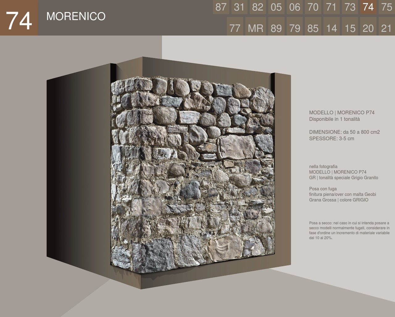 Spontaneous Profile Stone Covering Morainic Geopietra