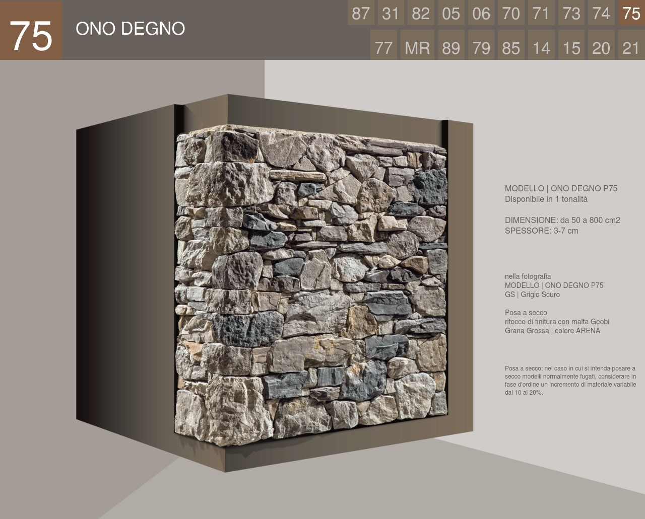 Spontaneous Profile Stone Cladding Ono Degno Geopietra