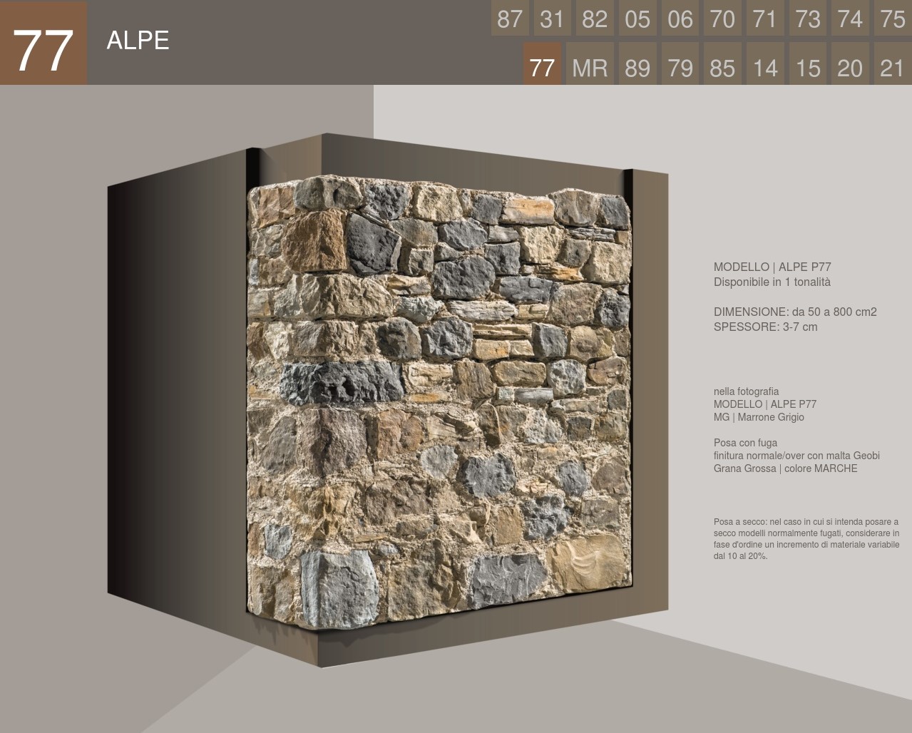 Spontaneous Profile Stone Alpe Geopietra