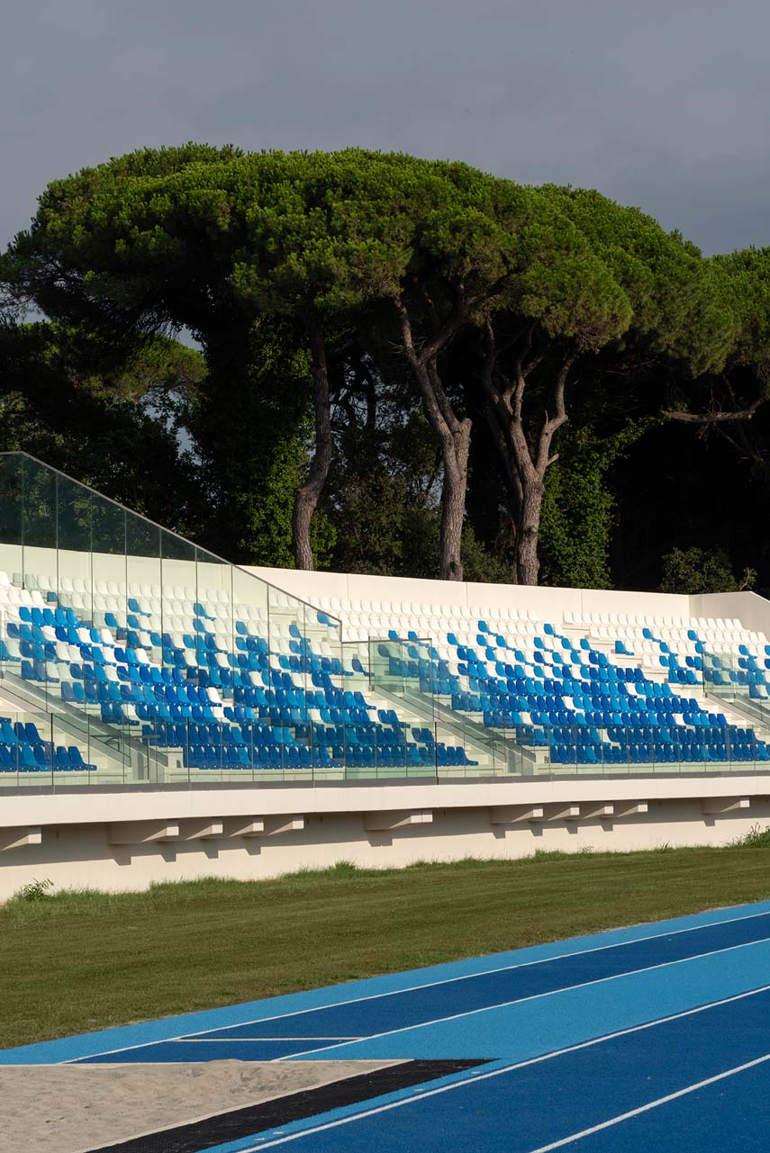 Between pine forest and sea: the new Pini Stadium in Viareggio