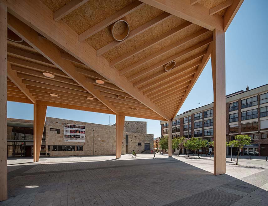 Espacio urbano cubierto en Alsasua: árboles urbanos para la agregación