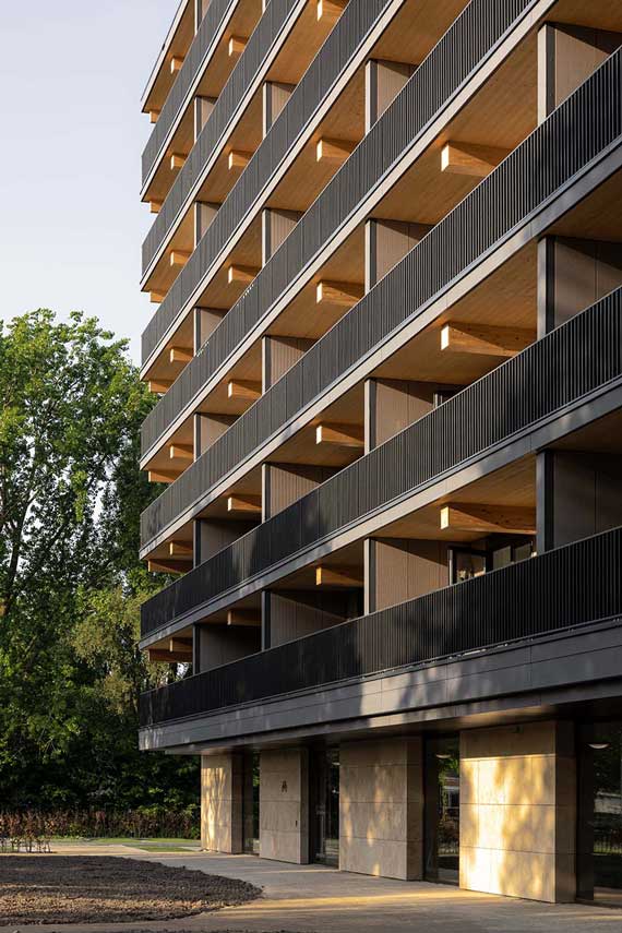 Edificio Valckensteyn: legno strutturale per 82 alloggi sociali