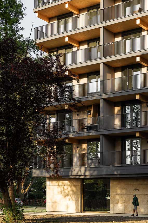 Edificio Valckensteyn: legno strutturale per 82 alloggi sociali
