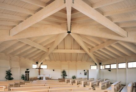 Wooden church roof