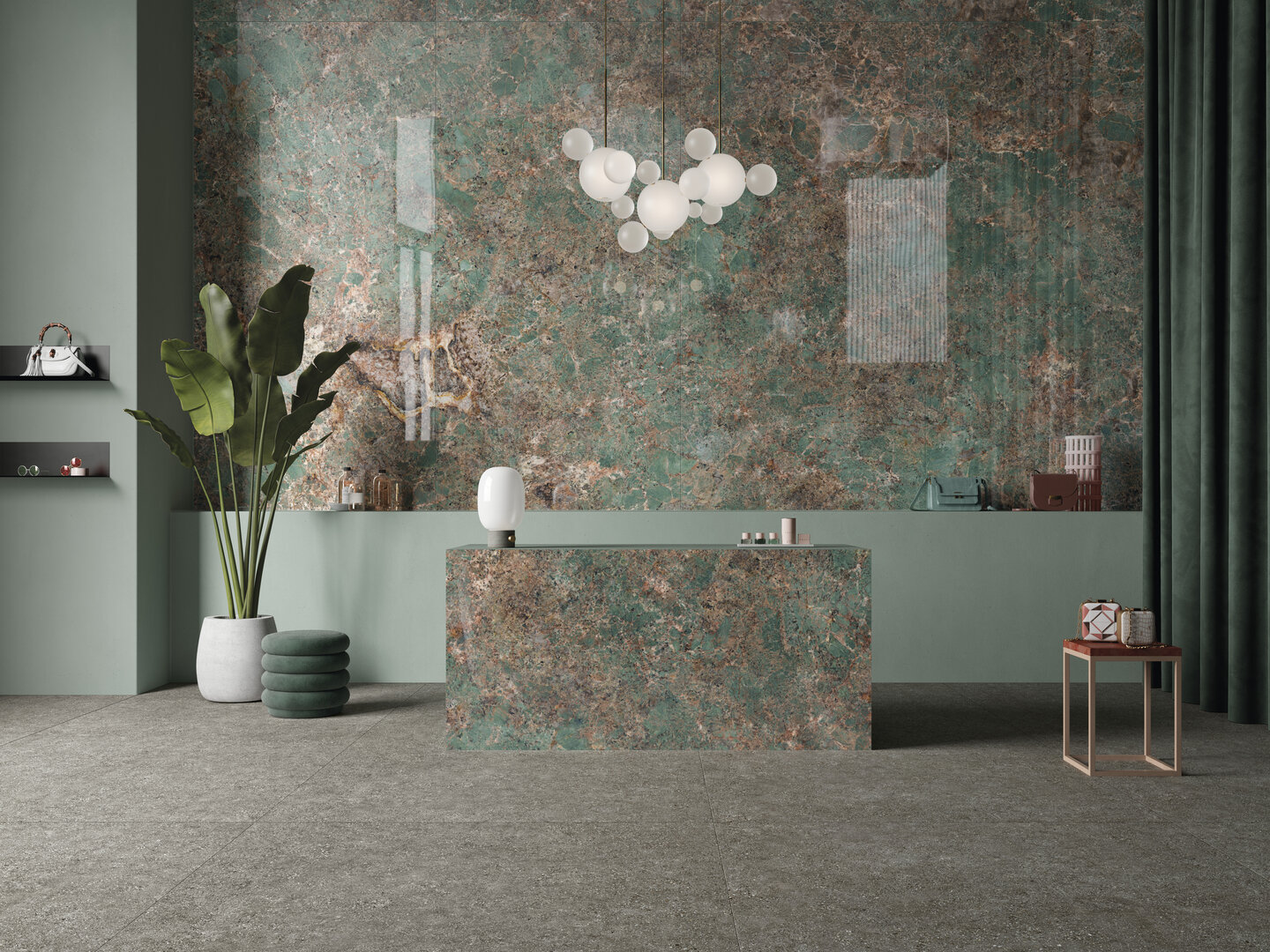 Large surfaces for interior design Iris