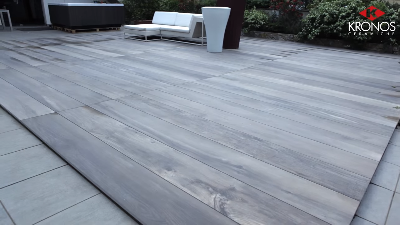 The new decking porcelain stoneware for outdoor
