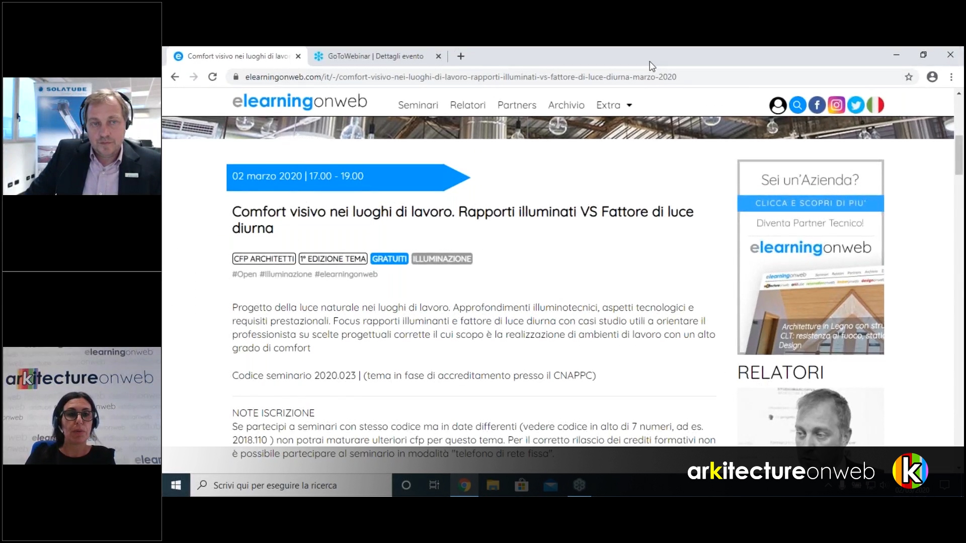 Comfort visivo nei luoghi di lavoro