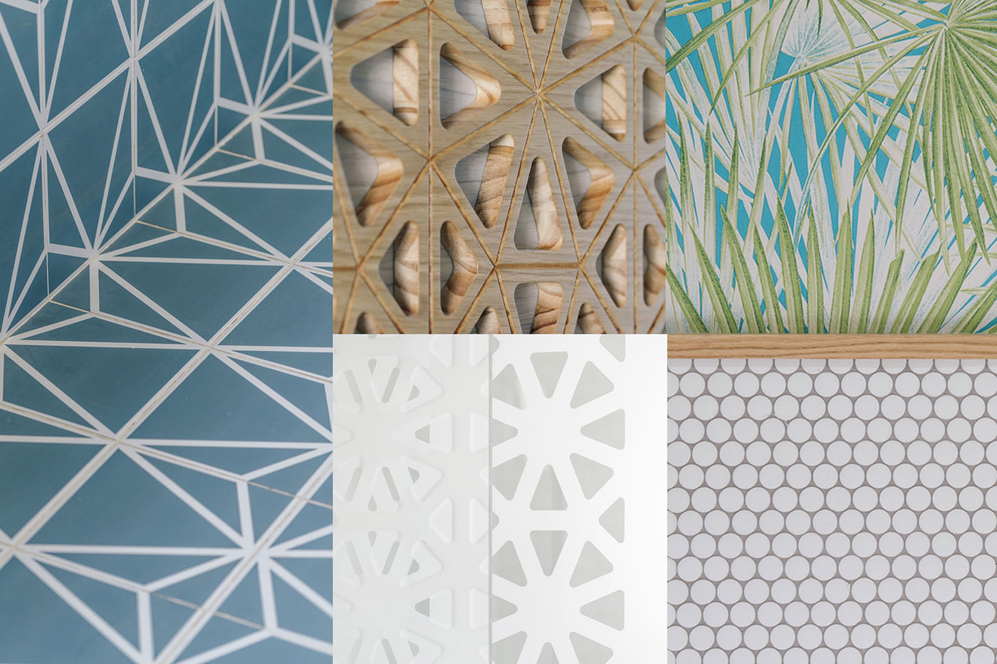 Delicate moodboard with splashes of blue. A small village styled hotel complex in Lanzarote