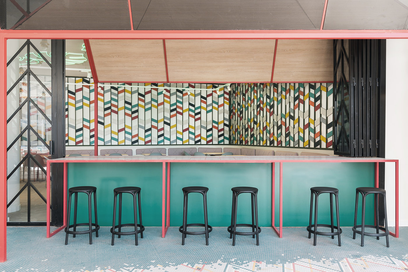Dreams Factory, where dreams come true. Interior of a restaurant for visionary customers
