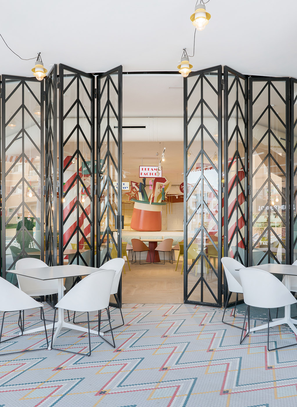 Dreams Factory, where dreams come true. Interior of a restaurant for visionary customers