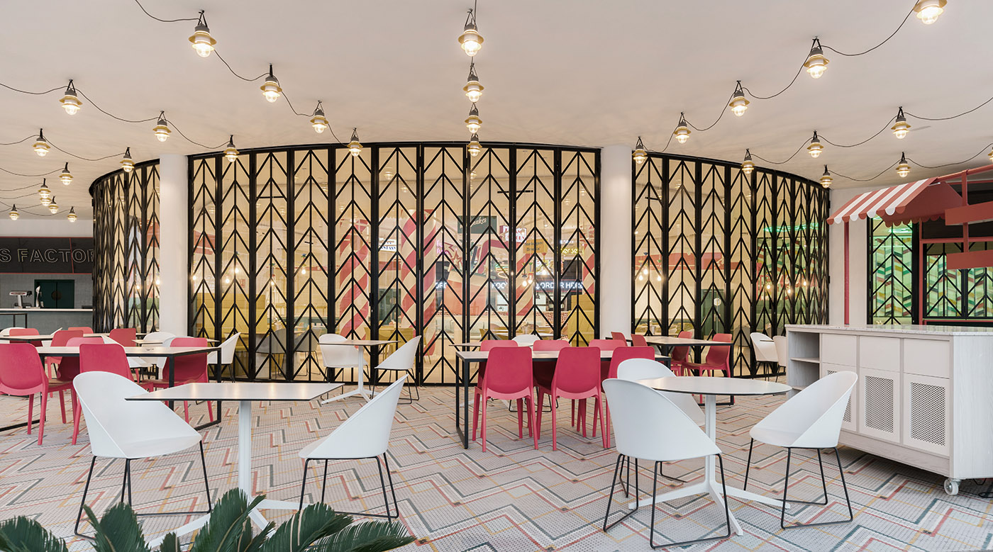 Dreams Factory, where dreams come true. Interior of a restaurant for visionary customers
