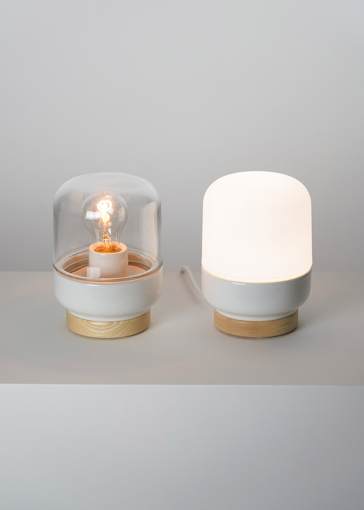 Growing Ohm porcelain light collection embraces the retrofit bulb