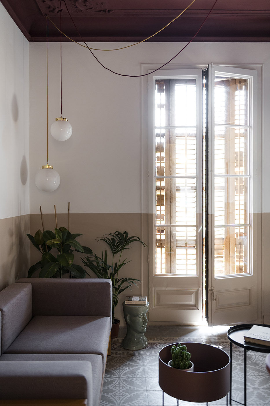 Klinker Apartment. Bold colors expressed in a color-block that defines the spaces