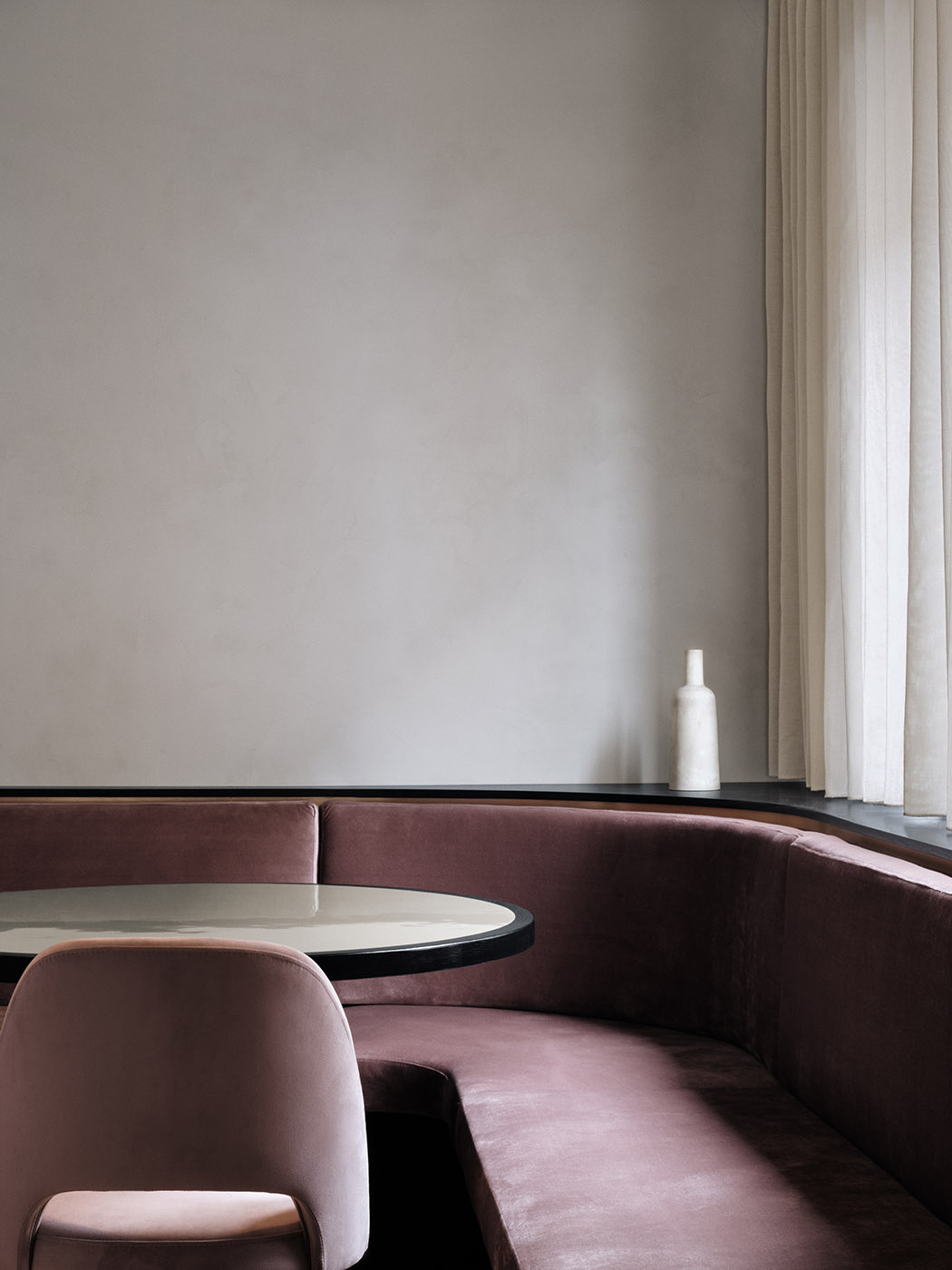 Shay, tea room and restaurant. Dusty overtones inspired by the Syrian desert vibe