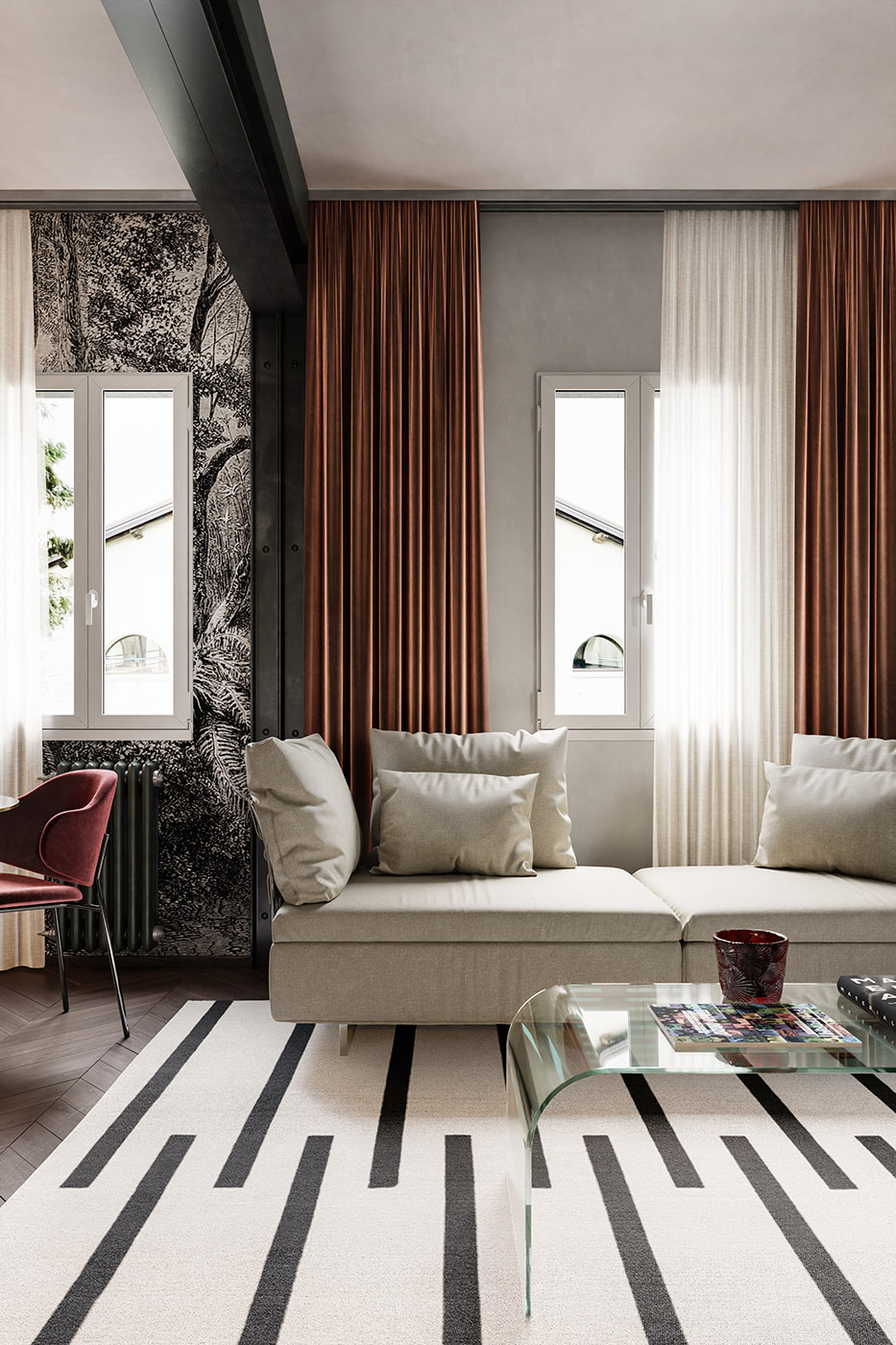 Matilde Apartment. Furnishing virtuosity in a showroom apartment