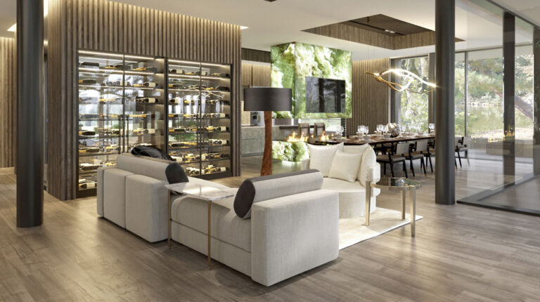 Interior project between art and craft. Hillside, a tribute to beauty