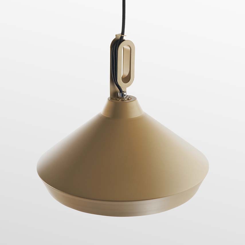 Lampada Driyos dal design rigoroso e linee precise