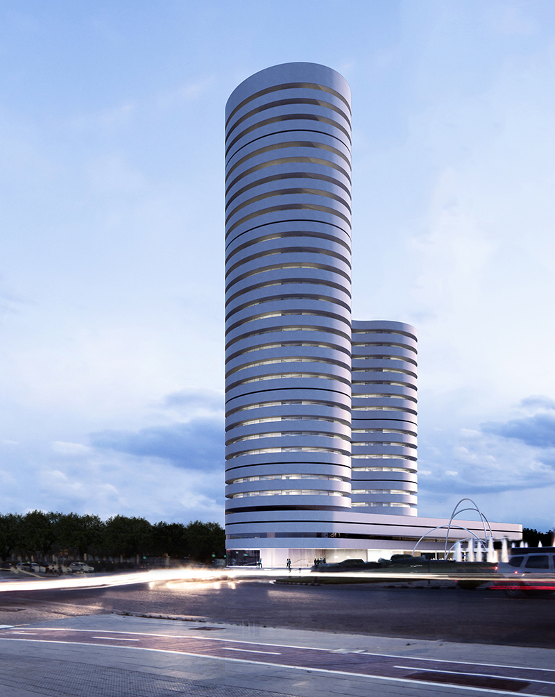 Helical structure for a residential complex