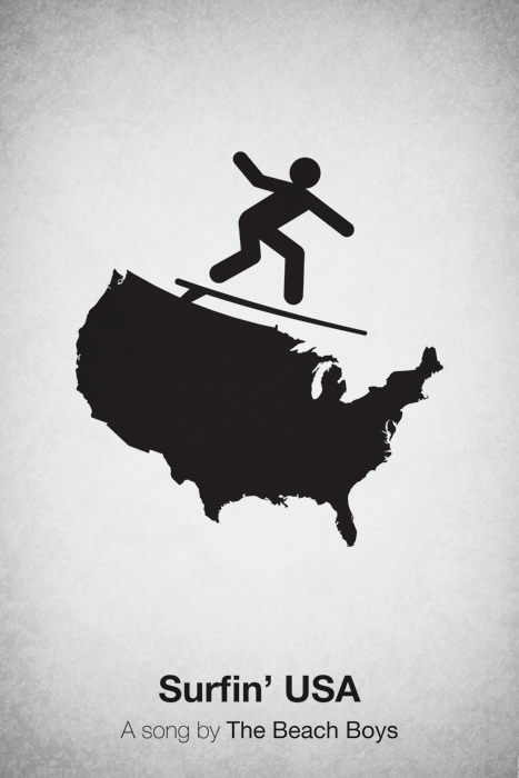 surfin usa illustrazione