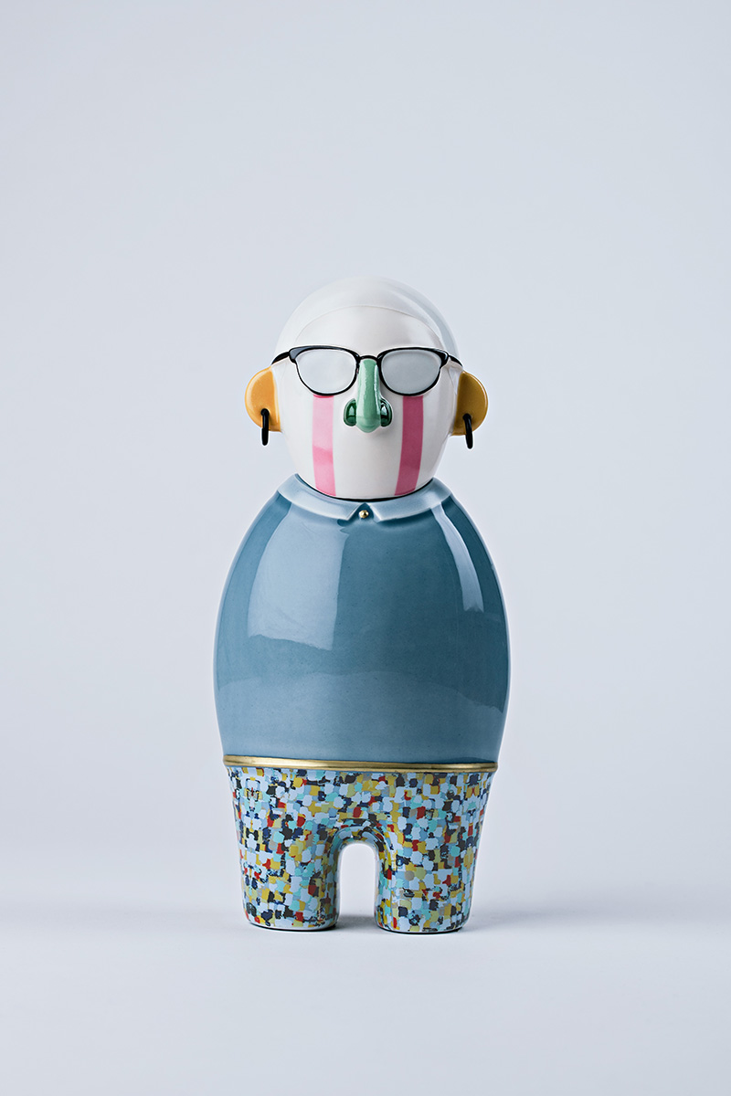 colored ceramic designer object