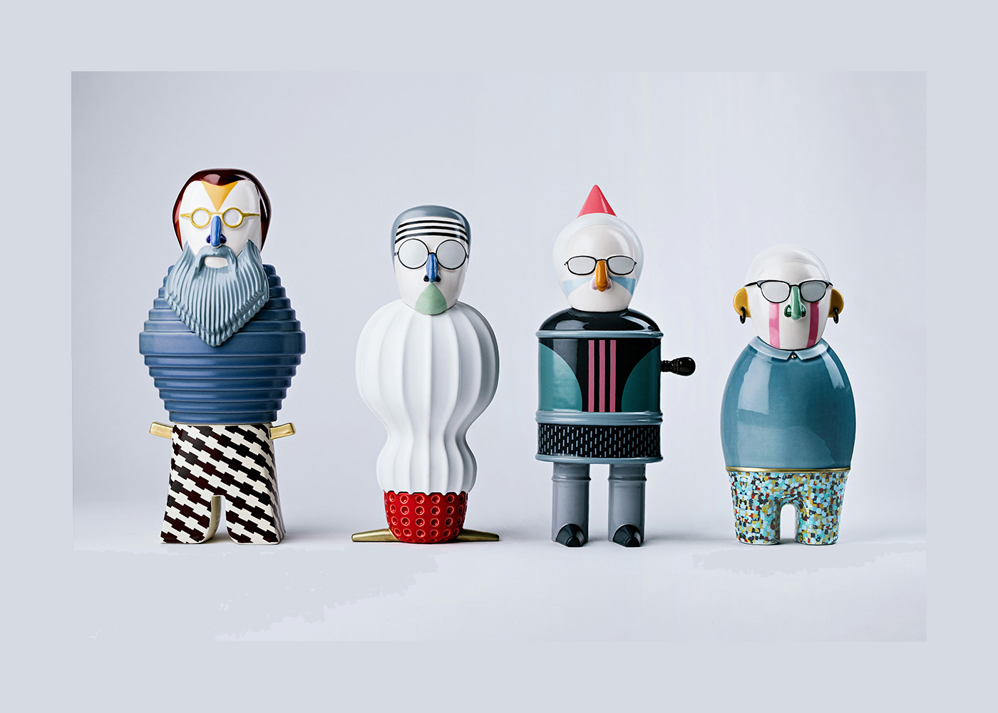 Collection of colored miniature objects