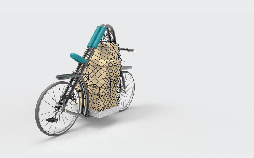 cargo bicycle with neoprene bag