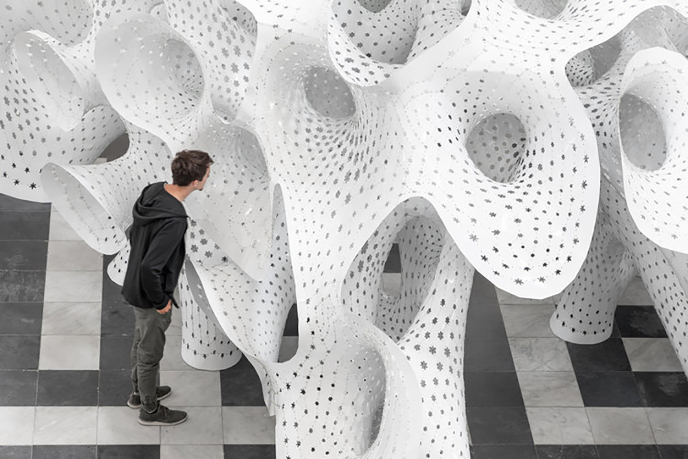 installation in white aluminum
