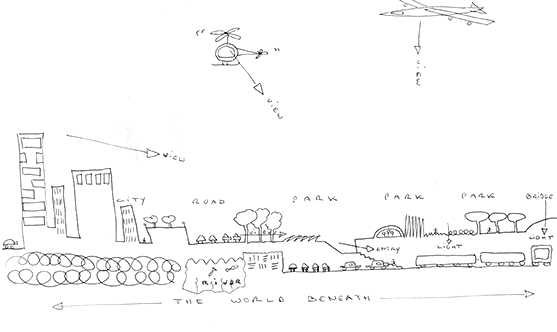 A preparatory sketch of the project