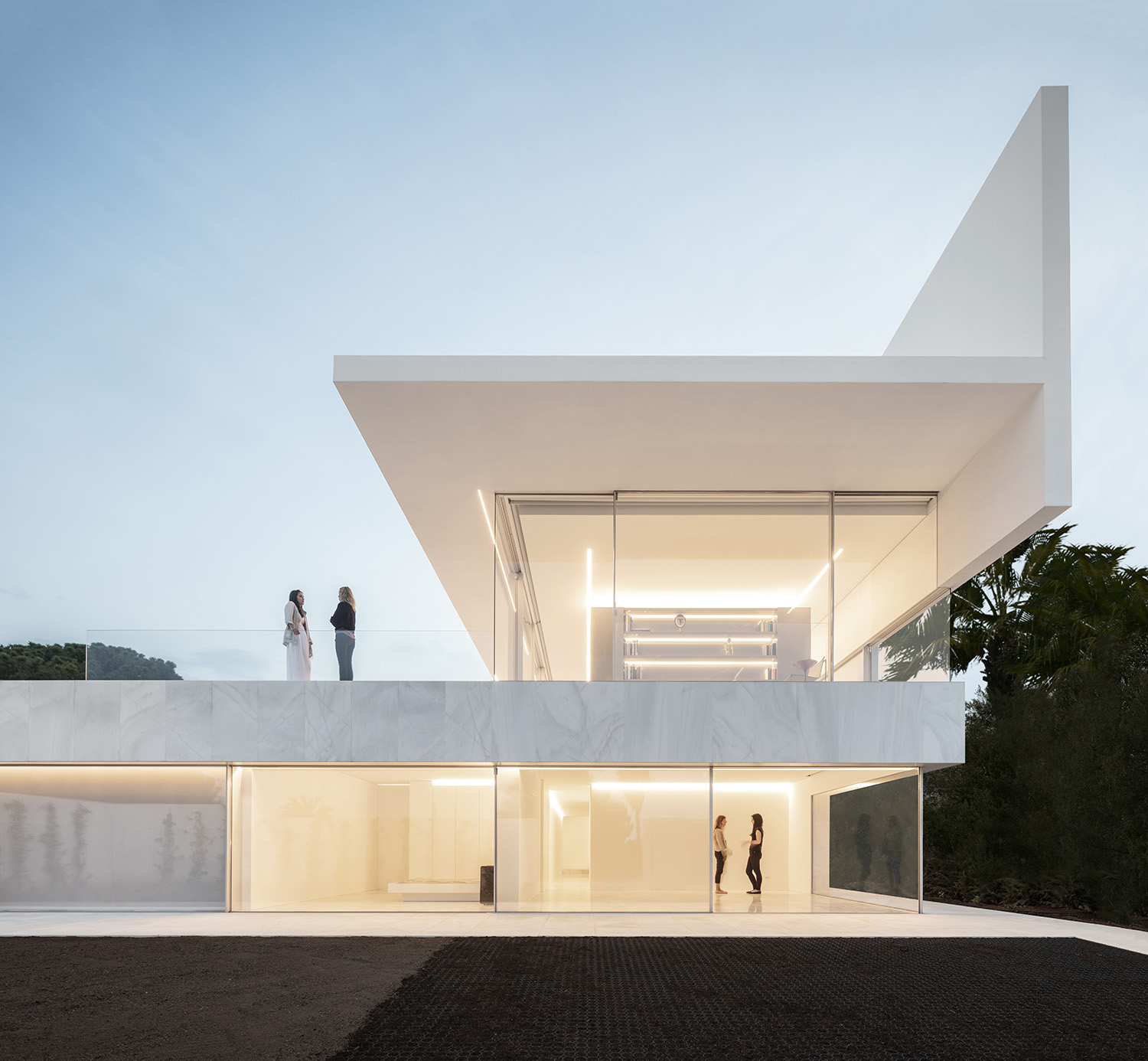 stacked glass volumes