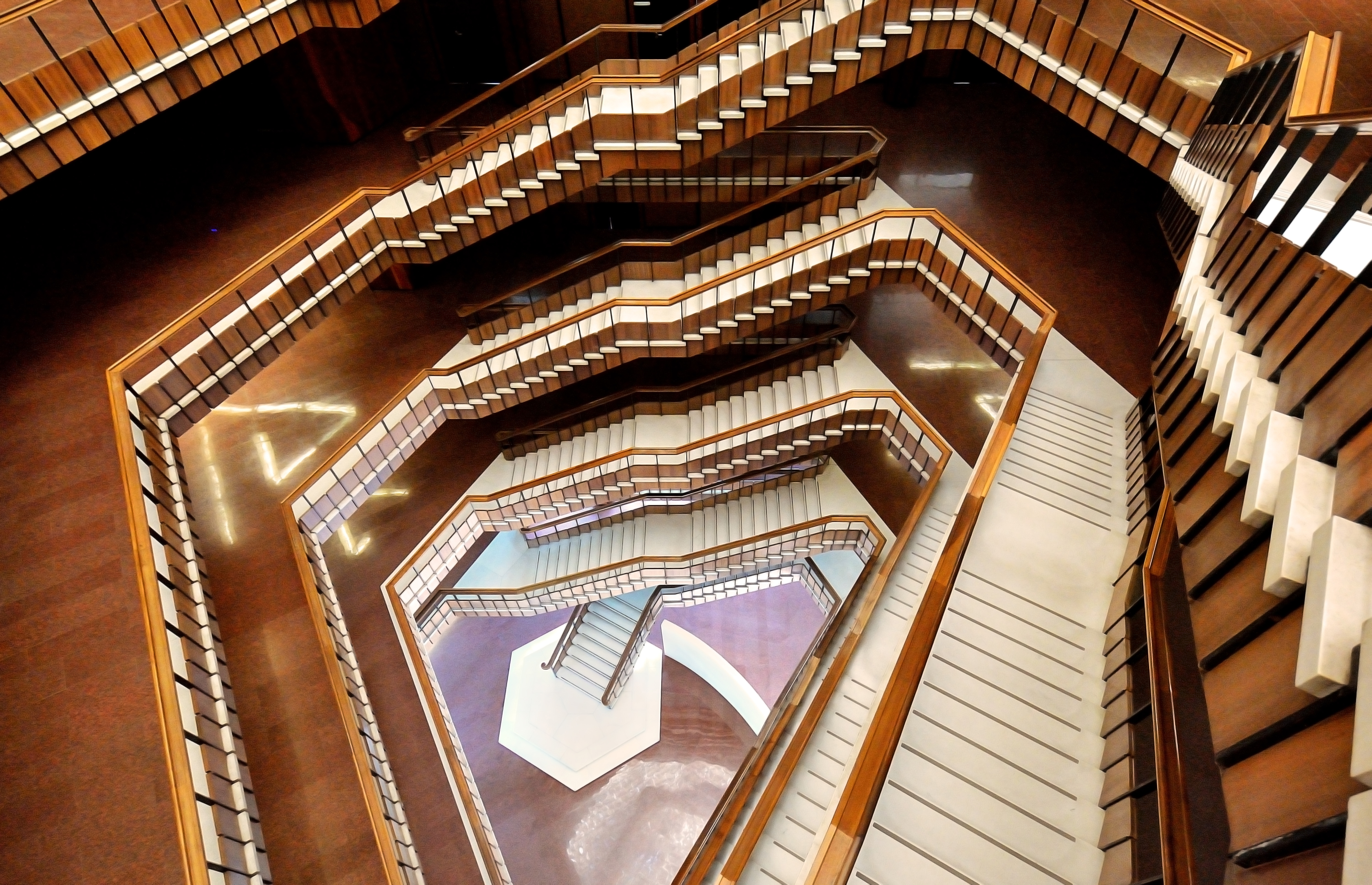 Olivetti headquarters in Ivrea staircase